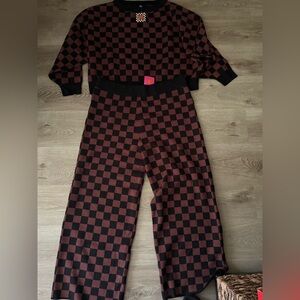 Dressed in LALA Brown and Black Checkered Set